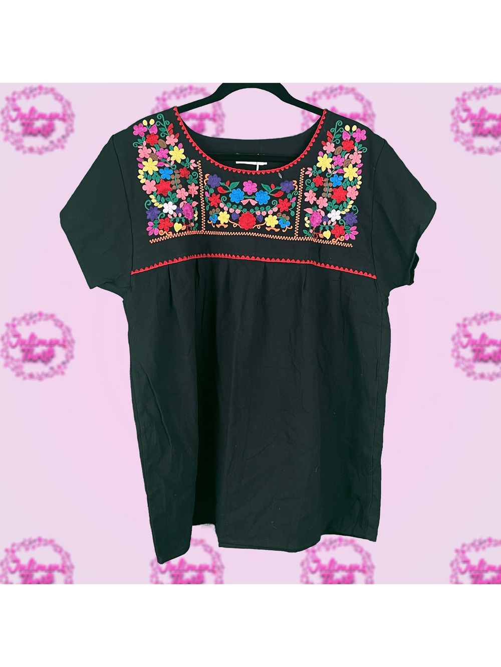 YZXDORWJ Black Floral Blouse